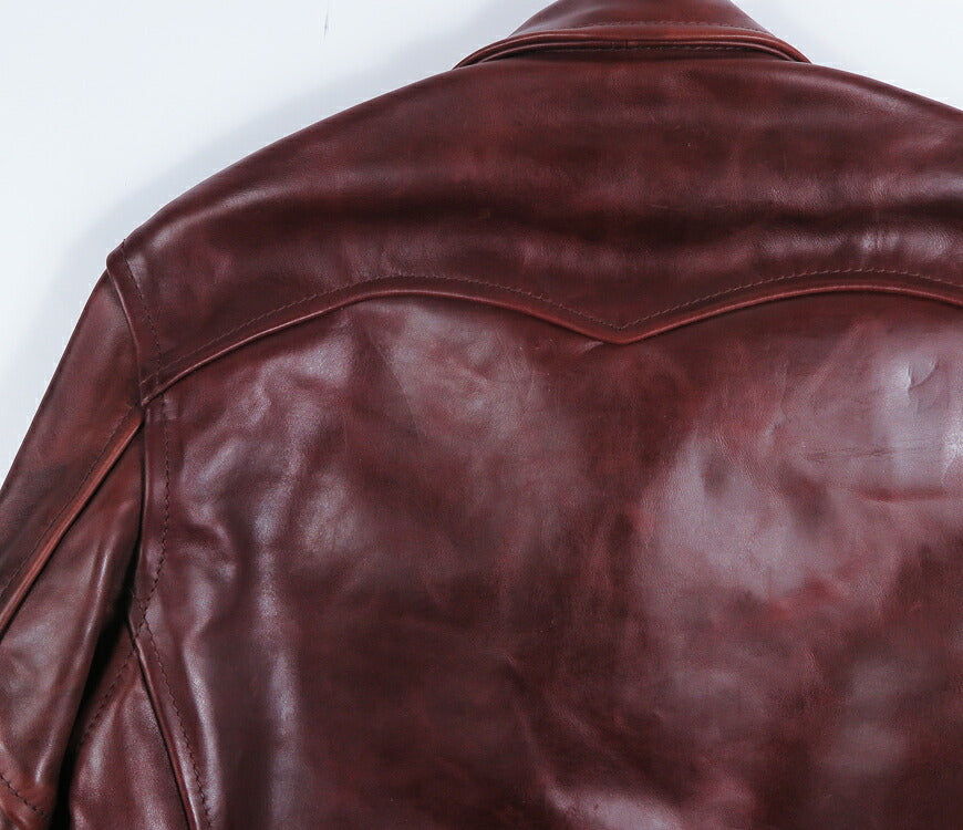 【即納在庫】エアロレザー AERO LEATHER ライダースジャケット Highwayman premier ハイウェイマン プレミア ホーウィン社 フロントクォーターホースハイド 馬革 チェリー 34