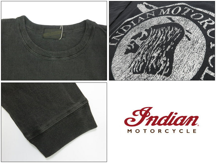 インディアンモーターサイクル Indian Motorcycle 長袖 プリント Ｔシャツ L/S T-SHIRT "INDIAN" IM69610