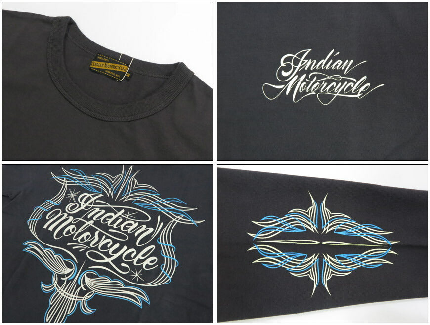インディアンモーターサイクル Indian Motorcycle 長袖 プリント Ｔシャツ L/S T-SHIRT "PINSTRIPE PATTERN" IM69612