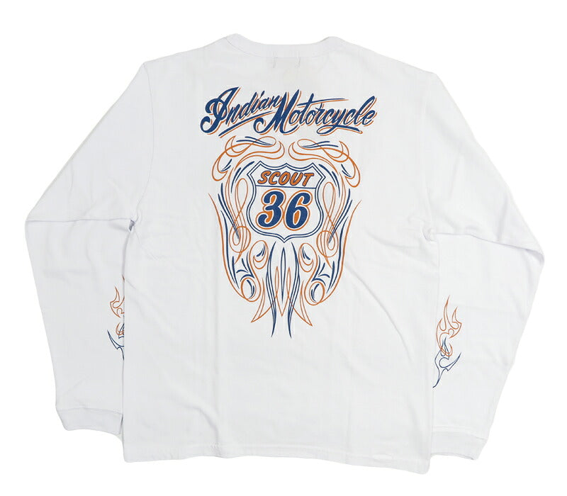 インディアンモーターサイクル Indian Motorcycle 長袖 プリント クルーネックT L/S Tee”INDIAN MOTORCYCLE” IM69790 【2026年秋冬新作】