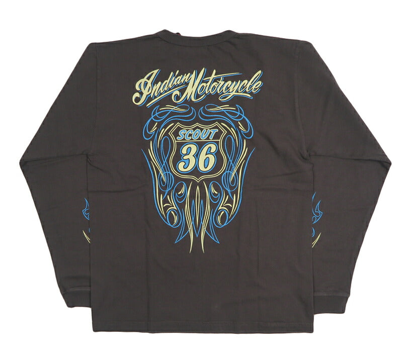 インディアンモーターサイクル Indian Motorcycle 長袖 プリント クルーネックT L/S Tee”INDIAN MOTORCYCLE” IM69790 【2026年秋冬新作】