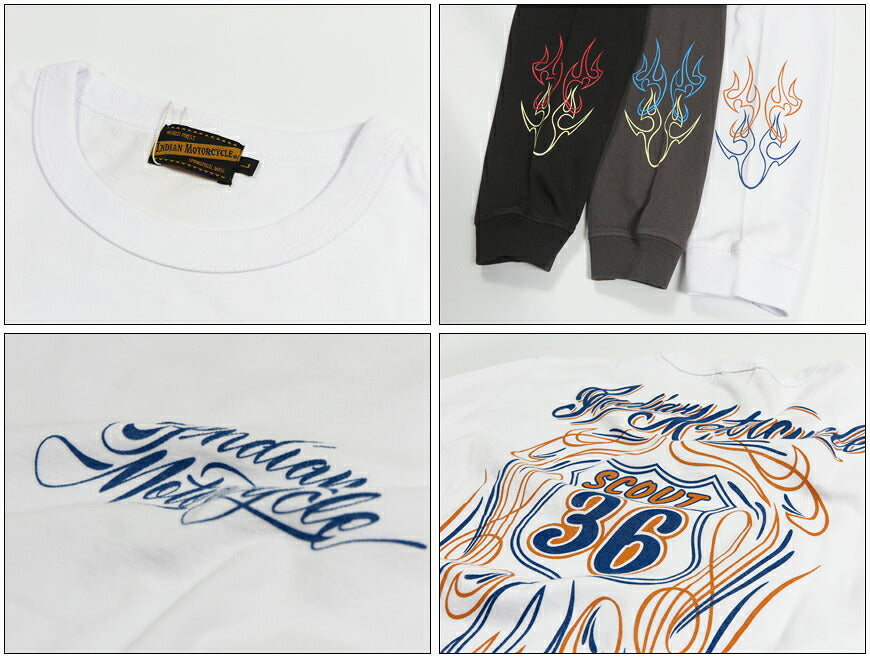 インディアンモーターサイクル Indian Motorcycle 長袖 プリント クルーネックT L/S Tee”INDIAN MOTORCYCLE” IM69790 【2026年秋冬新作】