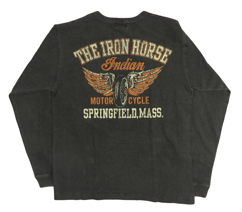 インディアンモーターサイクル Indian Motorcycle 長袖 プリント クルーネックT L/S Tee “FLYING WHEEL”  IM69792 【2026年秋冬新作】