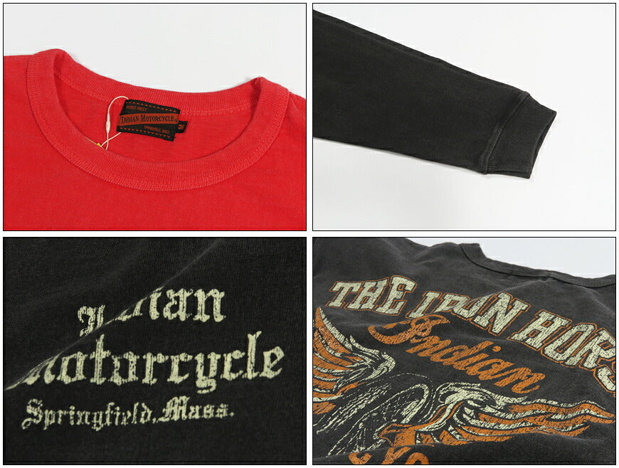 インディアンモーターサイクル Indian Motorcycle 長袖 プリント クルーネックT L/S Tee “FLYING WHEEL”  IM69792 【2026年秋冬新作】