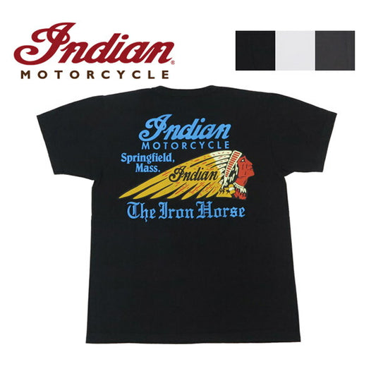 인디언 모터사이클 Indian Motorcycle 반팔 프린트 티셔츠 THE IRON IM79553