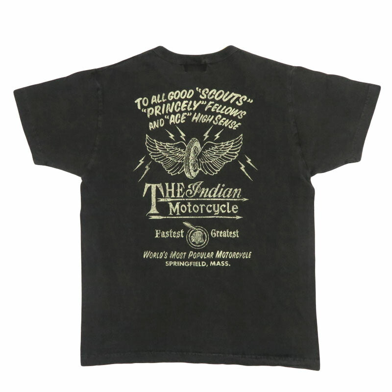 インディアンモーターサイクル Indian Motorcycle S/S POCKET T-SHIRTS “INDIAN AD” 半袖 ピグメントダイ ポケットＴシャツ IM79725【2026年春夏新作】
