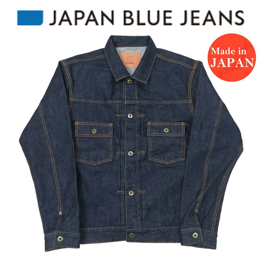 ญี่ปุ่นบลูยีนส์ JAPAN BLUE JEANS แจ็คเก็ตยีนส์ 14.8oz แบบที่ 2 แจ็คเก็ตยีนส์แข็ง เซลวิจ จี๊ดจ๊าด JBGJ1000【 】