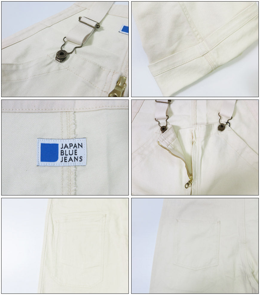 JAPAN BLUE JEANS Japan Blue Jeans Zip-Front Latzhose Natur JBPT1022-NAT