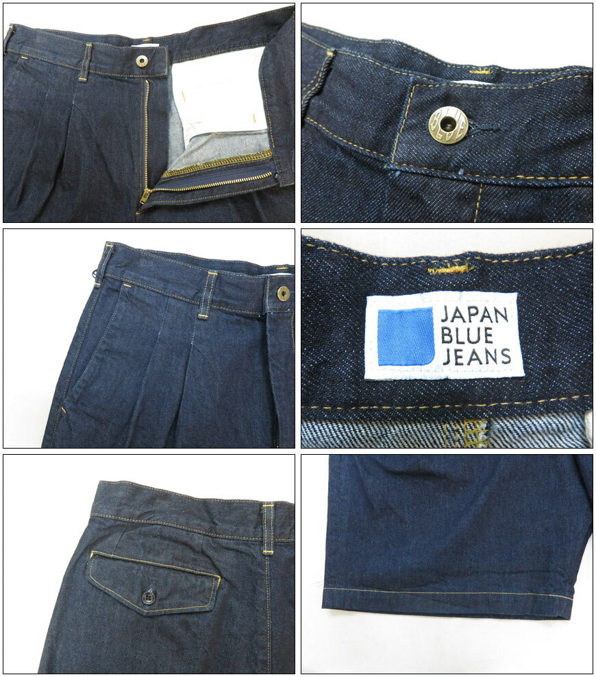 JAPAN BLUE JEANS ジャパンブルージーンズ ショーツ11oz Denim Tuck Shorts Natural Slub Denim JBSP1002