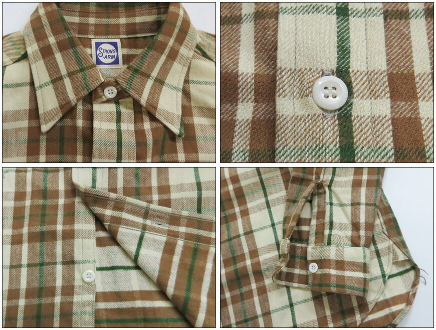 John Gluckow ジョングラッコー 長袖 フランネルシャツ The Modern JG-06-2 A柄 WAREHOUSE ウエアハウス