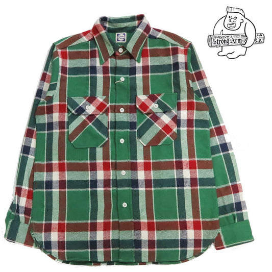 John Gluckow จอห์น กลัคโคว์ เสื้อเชิ้ตผ้าฟลานเนลแขนยาว The Modern JG-06-2 ลาย B WAREHOUSE เวียร์เฮาส์