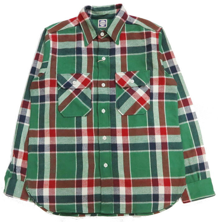 John Gluckow ジョングラッコー 長袖 フランネルシャツ The Modern JG-06-2 B柄 WAREHOUSE ウエアハウス