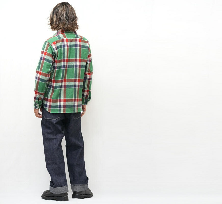 John Gluckow ジョングラッコー 長袖 フランネルシャツ The Modern JG-06-2 B柄 WAREHOUSE ウエアハウス