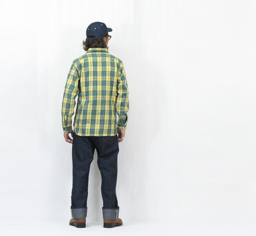 John Gluckow ジョングラッコー 長袖 フランネルシャツ The Ancient Flannel JG-06-2 D柄 WAREHOUSE ウエアハウス