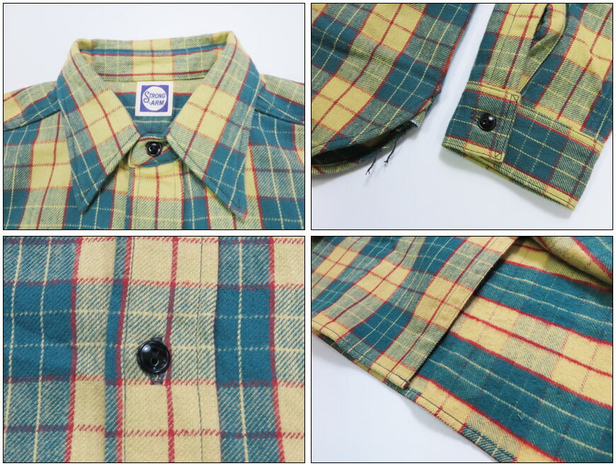 John Gluckow ジョングラッコー 長袖 フランネルシャツ The Ancient Flannel JG-06-2 D柄 WAREHOUSE ウエアハウス