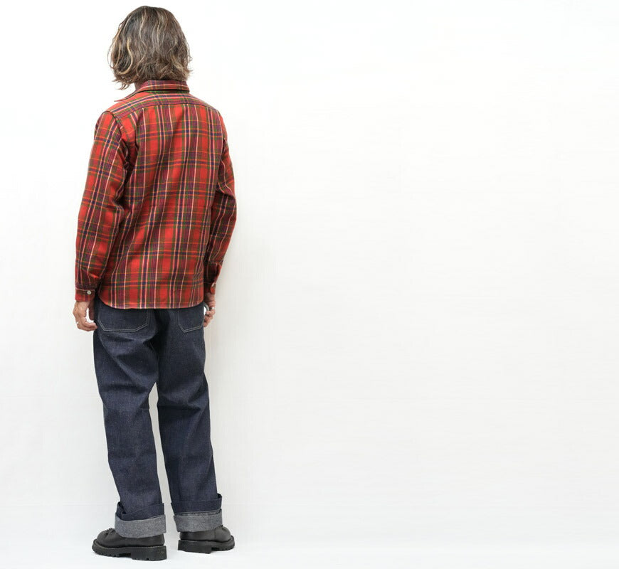 John Gluckow ジョングラッコー Langarm-Flanellhemd 40's Storm Shirts JG-06 Muster E WAREHOUSE ウエアハウス