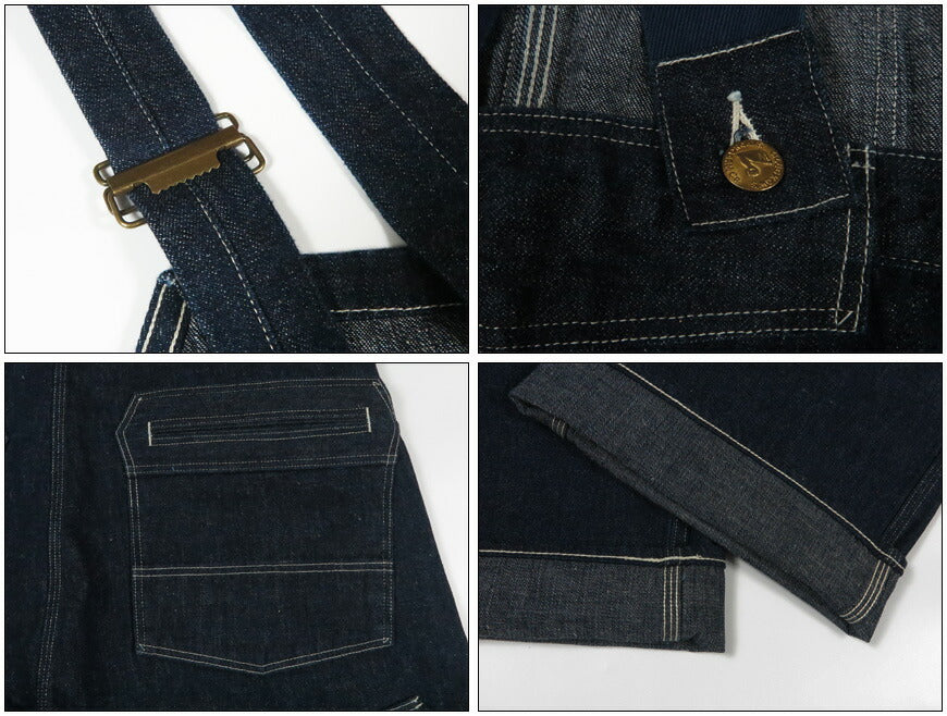 John Gluckow ジョングラッコー by WAREHOUSE ウエアハウス Lot.JG-41 オーバーオール Strongarm Reinforced Overalls インディゴデニム 【2026年春夏新作】