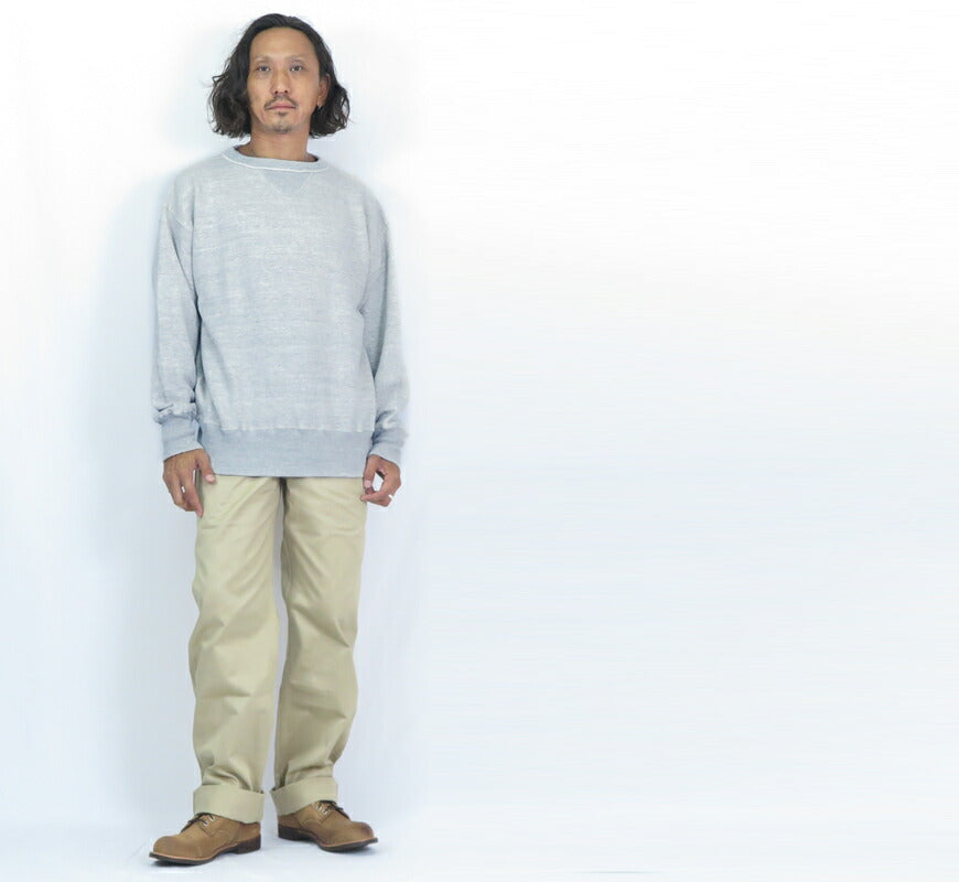 จอห์น กลัคโคว John Gluckow โดย WAREHOUSE เสื้อสเวตเตอร์คอวีฝึกซ้อม Naval แบบมี V-Gusset ไม่มีลาย JG-CS15
