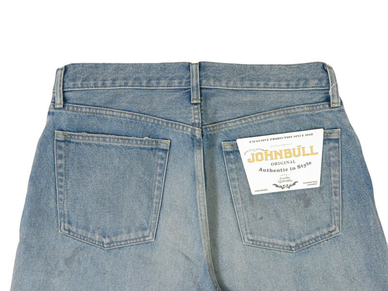 존불 JOHNBULL 13.5온스 데님 5 포켓 와이드 진 와이드 테이퍼드 진 빈티지 가공 JM243P02-117