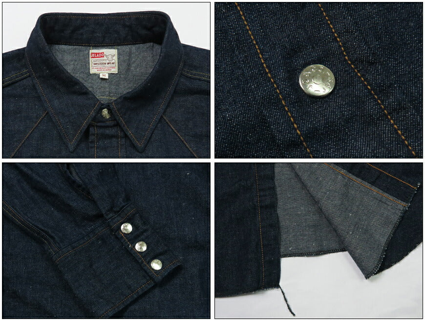 JELADO Long Sleeve Denim Western Shirt Vaquero Shirt JP11115