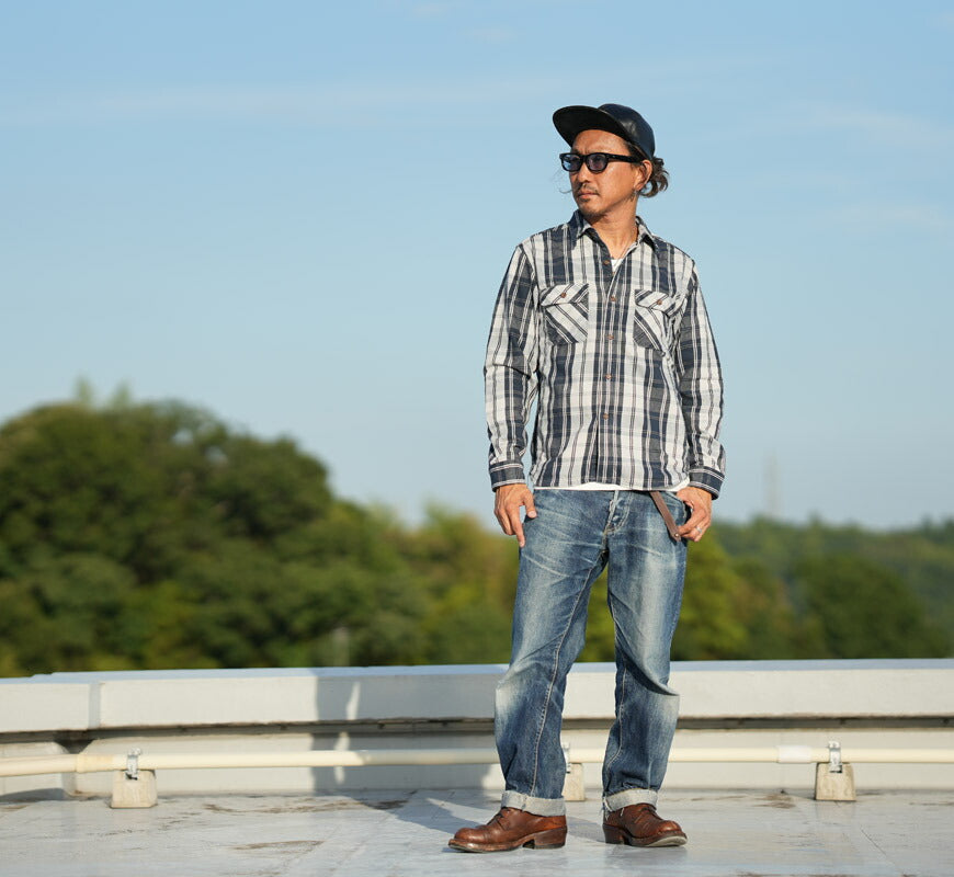 JELADO ジェラード 長袖 フランネル シャツ レギュラー丈  Unionworkers Shirt Regular チェック柄 JP12108