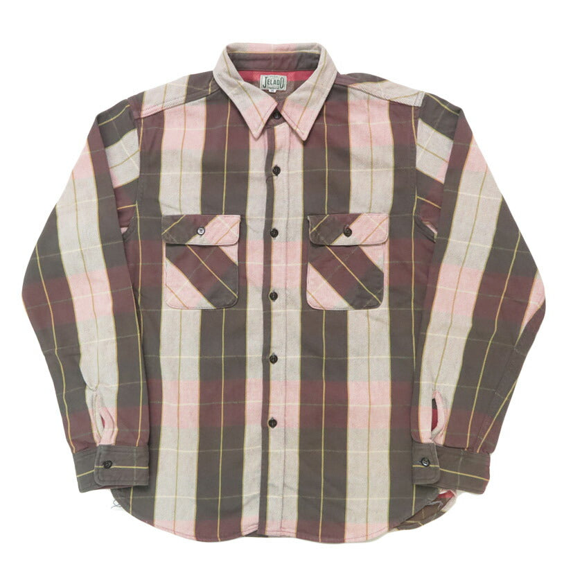 JELADO ジェラード 長袖 フランネル シャツ レギュラー丈  Unionworkers Shirt Regular チェック柄 JP12108