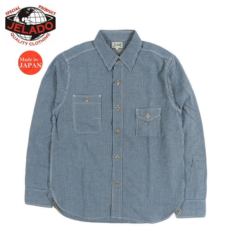 JELADO ジェラード 長袖 インディゴチェックスモーカーシャツ L/S Smoker Shirt JP21126【2026年春夏新作】