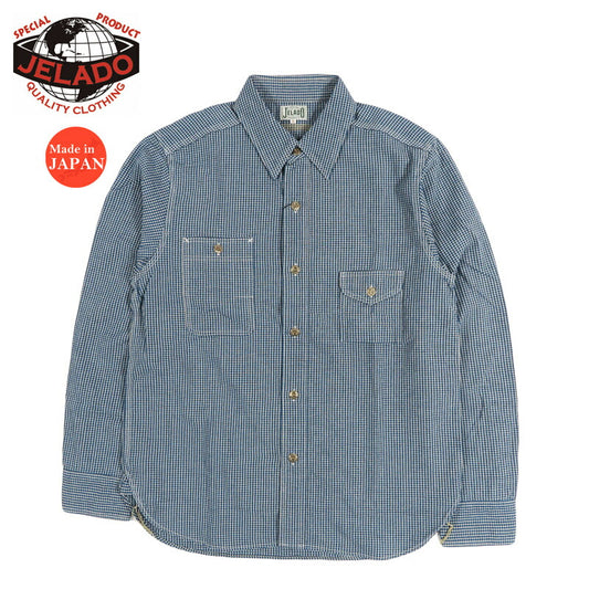 JELADO ジェラード 長袖 インディゴチェックスモーカーシャツ L/S Smoker Shirt JP21126【2026年春夏新作】