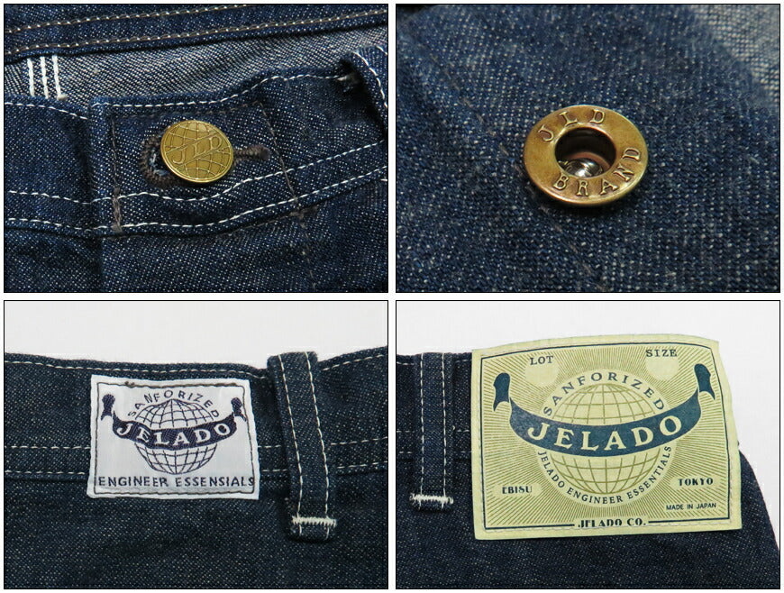 JELADO ジェラード กางเกงทำงานผ้ายีนส์ 10.5oz แบบเพนเตอร์ 311W Last Resort ป้ายสีน้ำเงิน แบบ LEE JP94311W