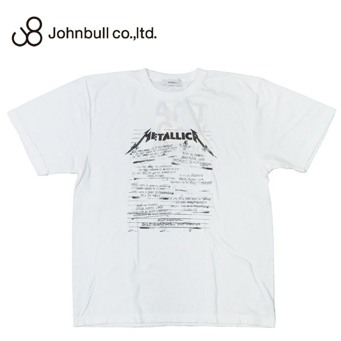 ジョンブル JOHNBULL เสื้อยืดแขนสั้นทรงบิ๊กซิลูเอท แบนด์ METALLICA HARDWIRED JT251C12