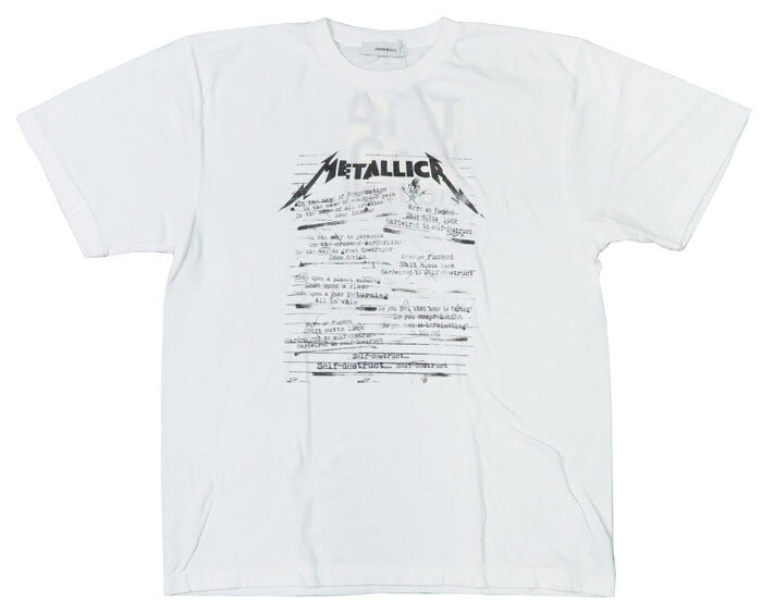 ジョンブル JOHNBULL เสื้อยืดแขนสั้นทรงบิ๊กซิลูเอท แบนด์ METALLICA HARDWIRED JT251C12
