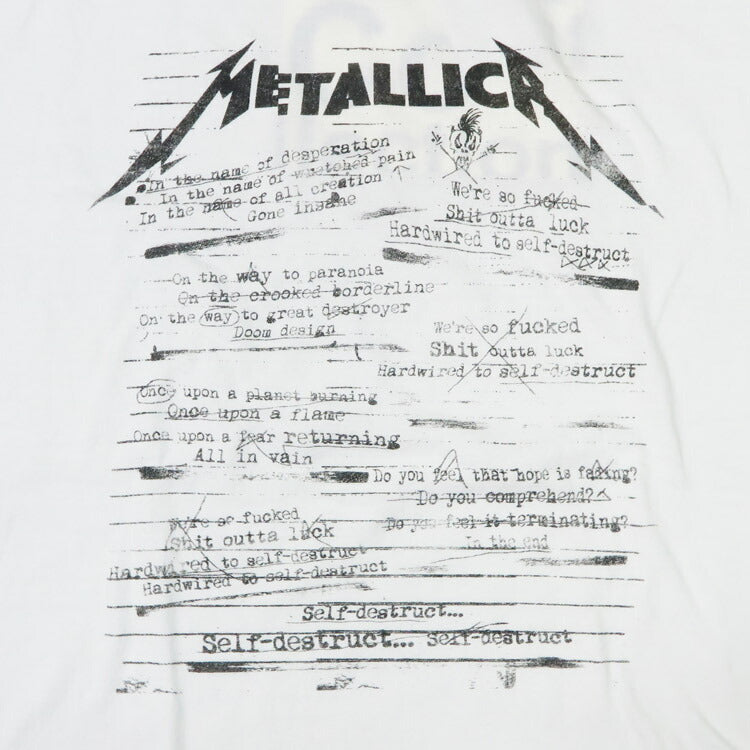 ジョンブル JOHNBULL เสื้อยืดแขนสั้นทรงบิ๊กซิลูเอท แบนด์ METALLICA HARDWIRED JT251C12