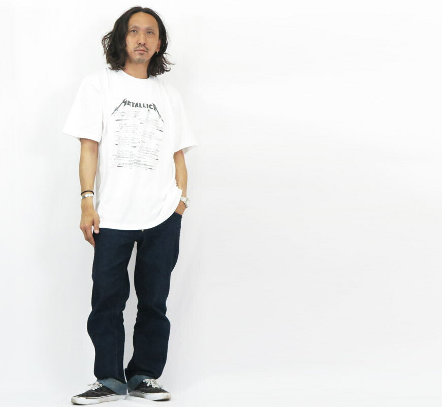 ジョンブル JOHNBULL เสื้อยืดแขนสั้นทรงบิ๊กซิลูเอท แบนด์ METALLICA HARDWIRED JT251C12