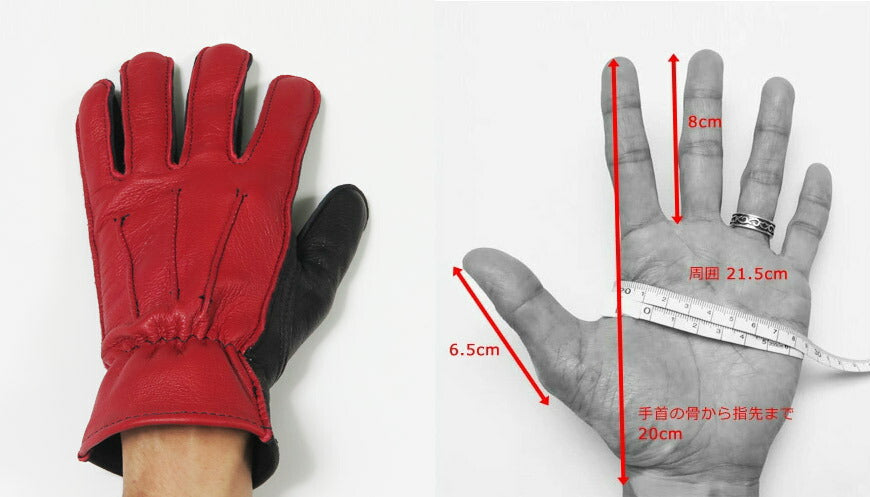 ラングリッツレザーズ Langlitz Leathers ถุงมือสำหรับทุกฤดู หนังแพะ/หนังกวาง ไม่มีซับ ถุงมือสำหรับขี่มอเตอร์ไซค์ Churchill glove