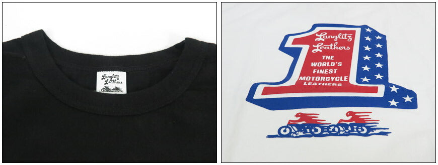 ラングリッツレザーズ Langlitz Leathers Kurzarm T-Shirt Print Hergestellt in Japan LLC-003 LL310