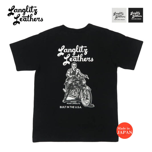 ラングリッツレザーズ Langlitz Leathers 半袖 Tシャツ ロゴプリント ヴェロセット 日本製 LLC-003 LL314【2026年春夏新作】