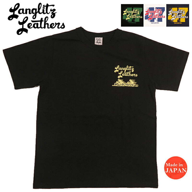 ラングリッツレザーズ Langlitz Leathers 半袖 Tシャツ ロゴプリント 日本製 LLC-003 LL315【2026年春夏新作】