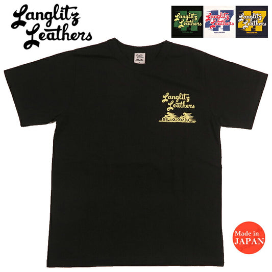 ラングリッツレザーズ Langlitz Leathers 半袖 Tシャツ ロゴプリント 日本製 LLC-003 LL315【2026年春夏新作】