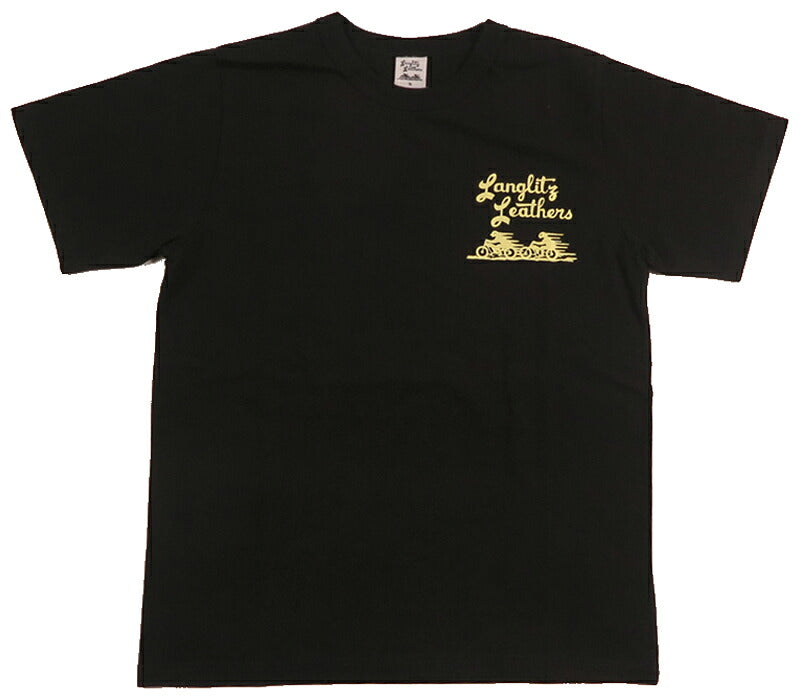 ラングリッツレザーズ Langlitz Leathers 半袖 Tシャツ ロゴプリント 日本製 LLC-003 LL315【2026年春夏新作】