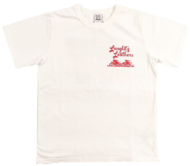 ラングリッツレザーズ Langlitz Leathers 半袖 Tシャツ ロゴプリント 日本製 LLC-003 LL315【2026年春夏新作】