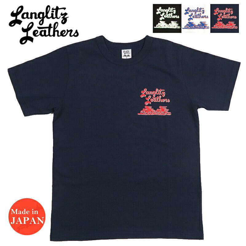 ラングリッツレザーズ Langlitz Leathers 半袖 Tシャツ ロゴプリント 日本製 LLC-003 Type A 2tone【2026年春夏新作】