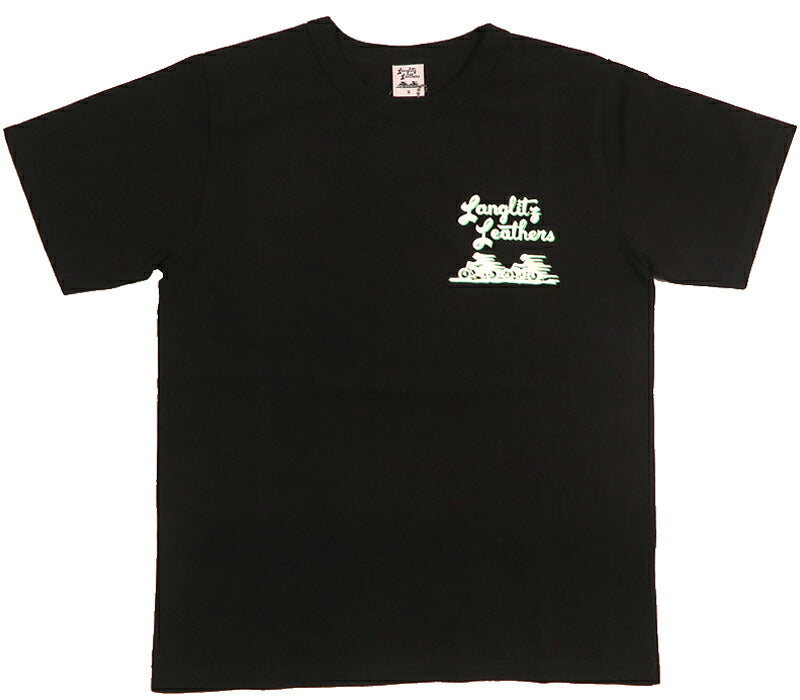 ラングリッツレザーズ Langlitz Leathers 半袖 Tシャツ ロゴプリント 日本製 LLC-003 Type A 2tone 【2026年春夏新作】