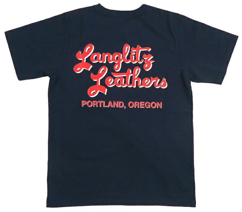 ラングリッツレザーズ Langlitz Leathers 半袖 Tシャツ ロゴプリント 日本製 LLC-003 Type A 2tone【2026年春夏新作】