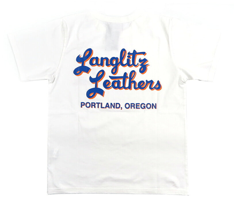 ラングリッツレザーズ Langlitz Leathers 半袖 Tシャツ ロゴプリント 日本製 LLC-003 Type A 2tone【2026年春夏新作】