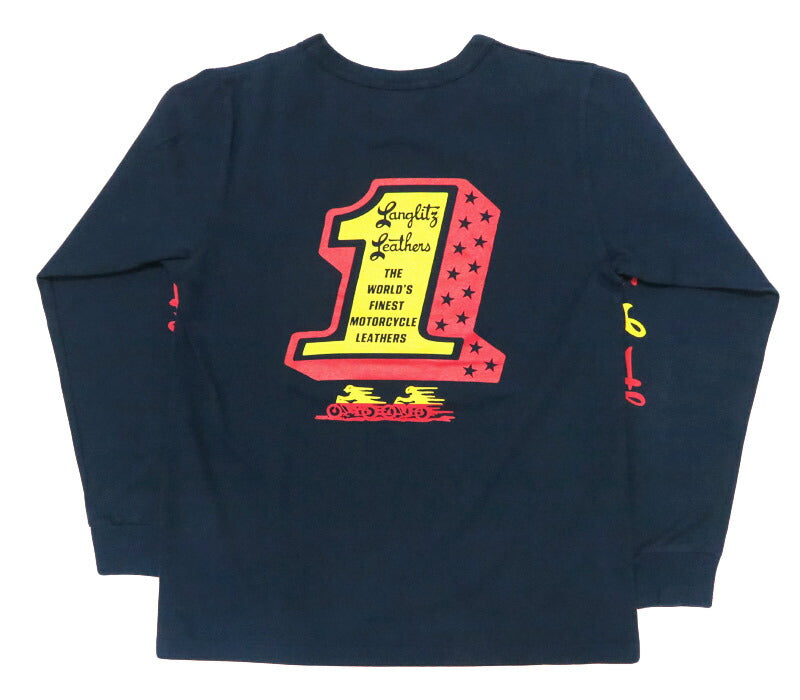 ラングリッツレザーズ Langlitz Leathers เสื้อยืดแขนยาวพิมพ์โลโก้ ผลิตในญี่ปุ่น LLC-004 LL310