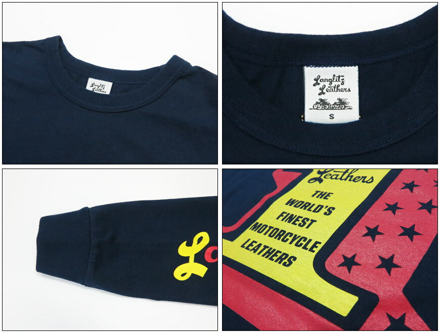 ラングリッツレザーズ Langlitz Leathers เสื้อยืดแขนยาวพิมพ์โลโก้ ผลิตในญี่ปุ่น LLC-004 LL310