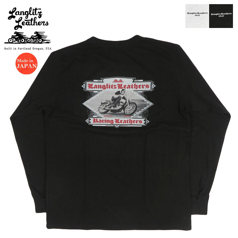 ラングリッツレザーズ Langlitz Leathers 長袖 Tシャツ グラフィックプリント 日本製 LLC-004 LL317【2026年秋冬新作】