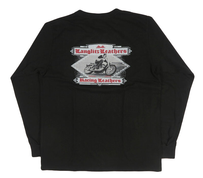 ラングリッツレザーズ Langlitz Leathers 長袖 Tシャツ グラフィックプリント 日本製 LLC-004 LL317【2026年秋冬新作】
