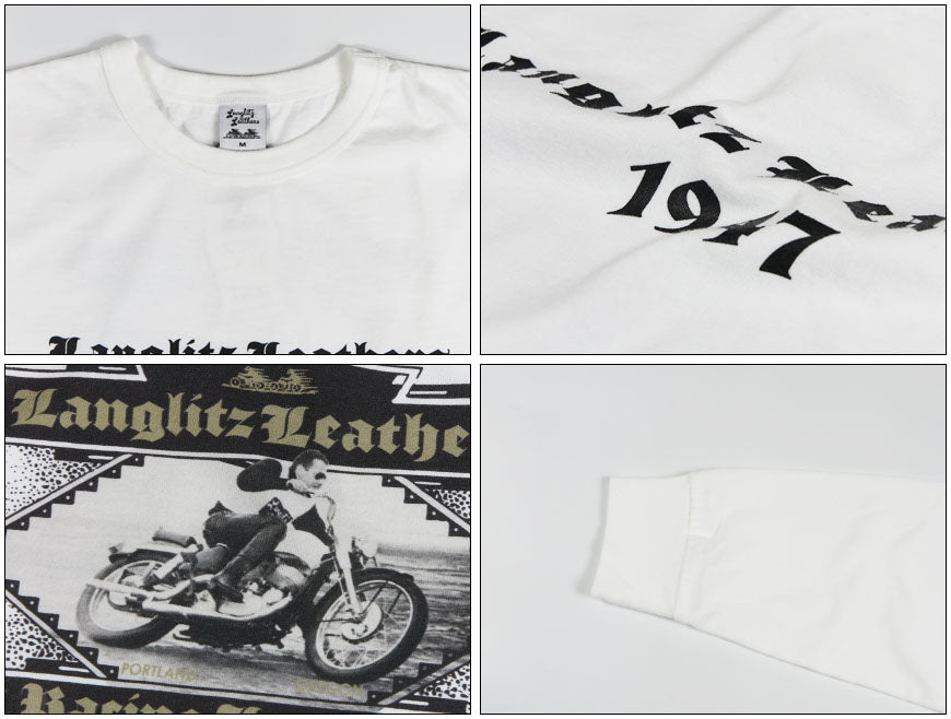 ラングリッツレザーズ Langlitz Leathers 長袖 Tシャツ グラフィックプリント 日本製 LLC-004 LL317【2026年秋冬新作】