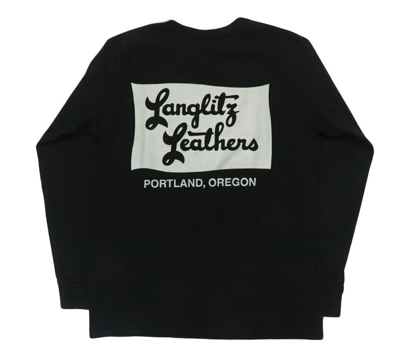 ラングリッツレザーズ Langlitz Leathers เสื้อยืดแขนยาวพิมพ์โลโก้ ผลิตในญี่ปุ่น LLC-004 TYPE-A　Flag